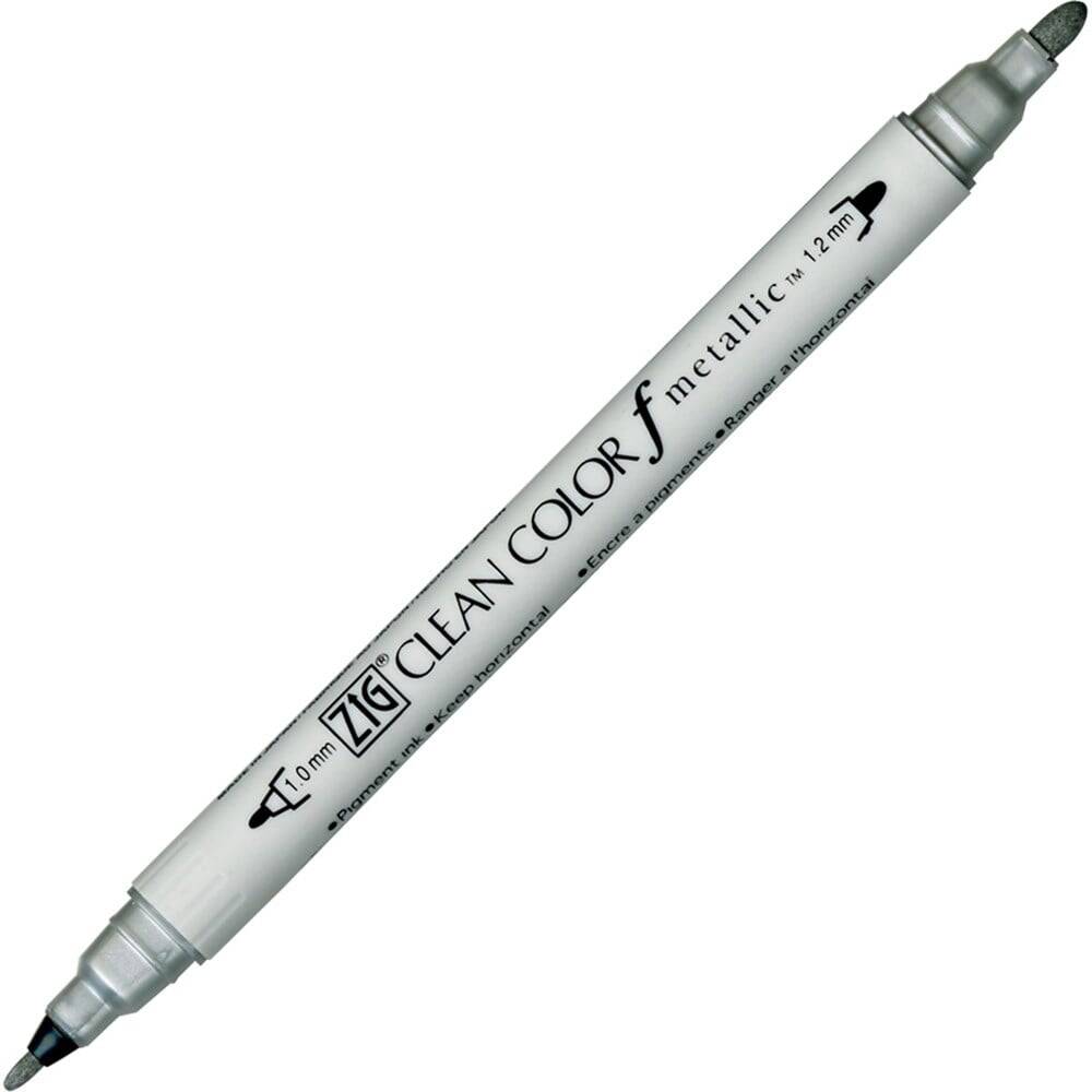 Zig Clean Color F Metalik Çift Uçlu Kalem 102 Silver