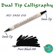 Zig Kaligrafi Çift Uçlu Ms3400 5 Mm 010 Siyah