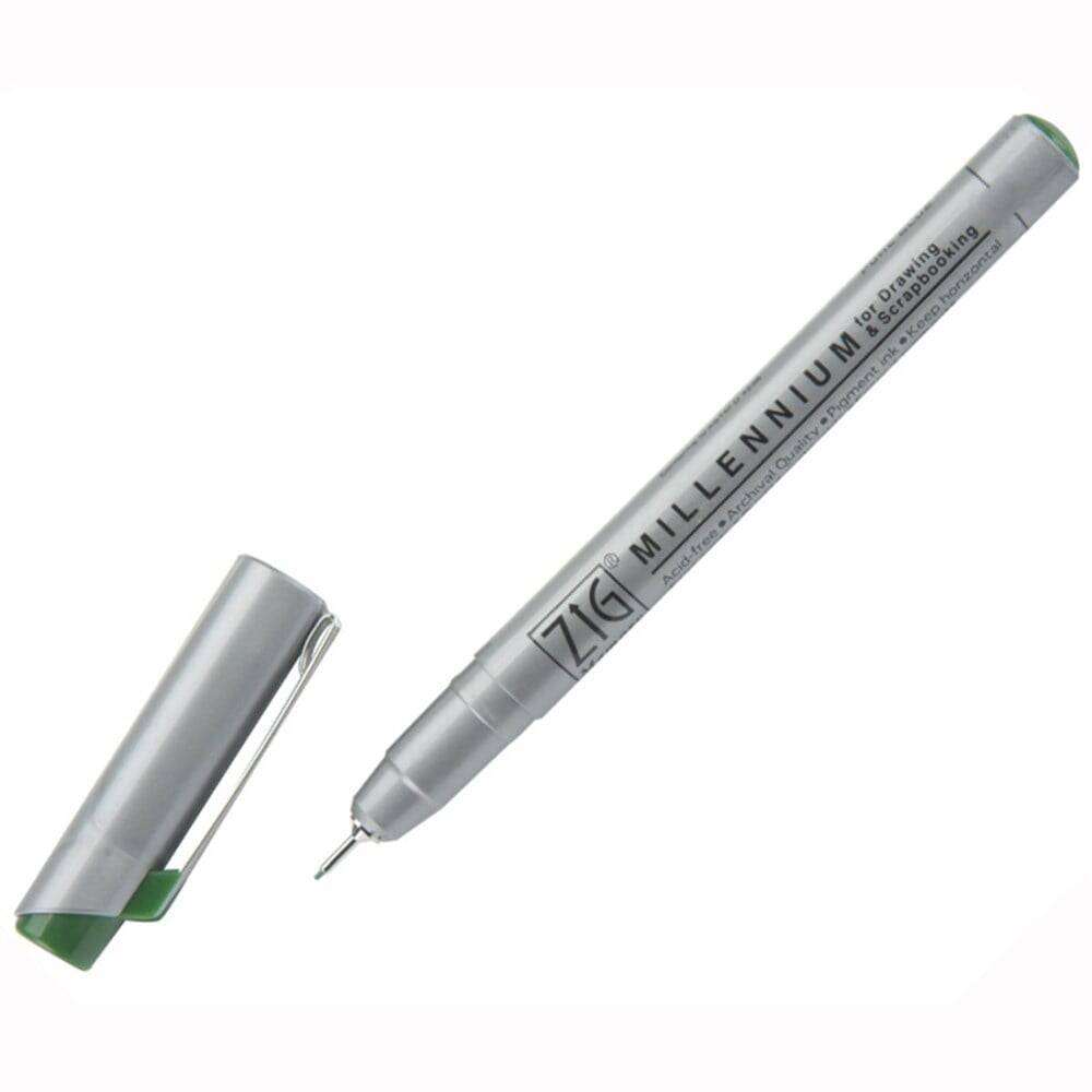 Zig Millennium Teknik Çizim Kalemi 0.3 mm Pure Green 040
